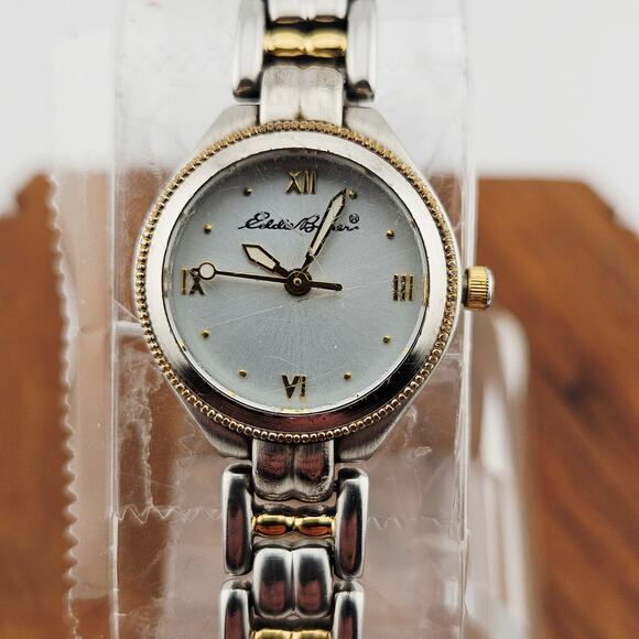 Eddie Bauer Women's Round Dial Two Tone Watch Classic Contemporary Minimalist - Picture 2 of 7